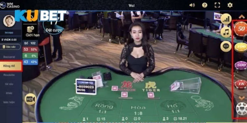 Không khó để tay chơi có thể tham gia vào kèo cược Rồng hổ tại Kubet.