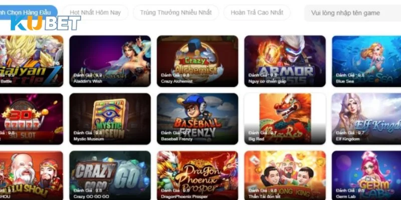 Top game slot Kubet siêu hấp dẫn khiến bạn không thể bỏ lỡ.